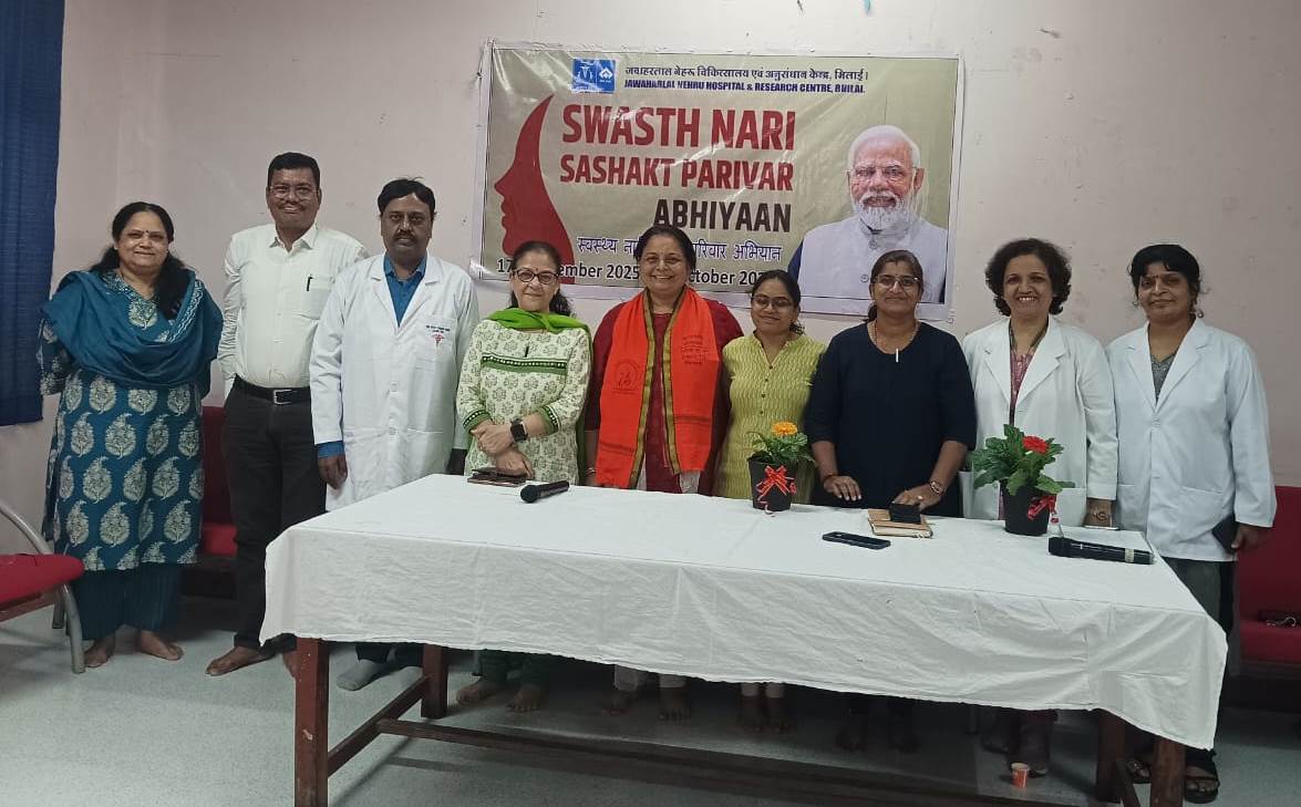 SAIL-Bhilai’s JLN Hospital Drives Health Awareness with Blood Donation, Cancer Screening and Mental Health Workshop