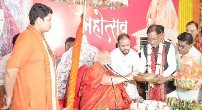 CM Vishnu Deo Sai Attends Shri Ram Katha Mahotsav in Korba
