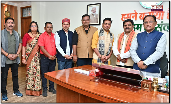 Newly Elected Office-Bearers of Raipur Press Club Pay Courtesy Call on CM Vishnu Deo Sai