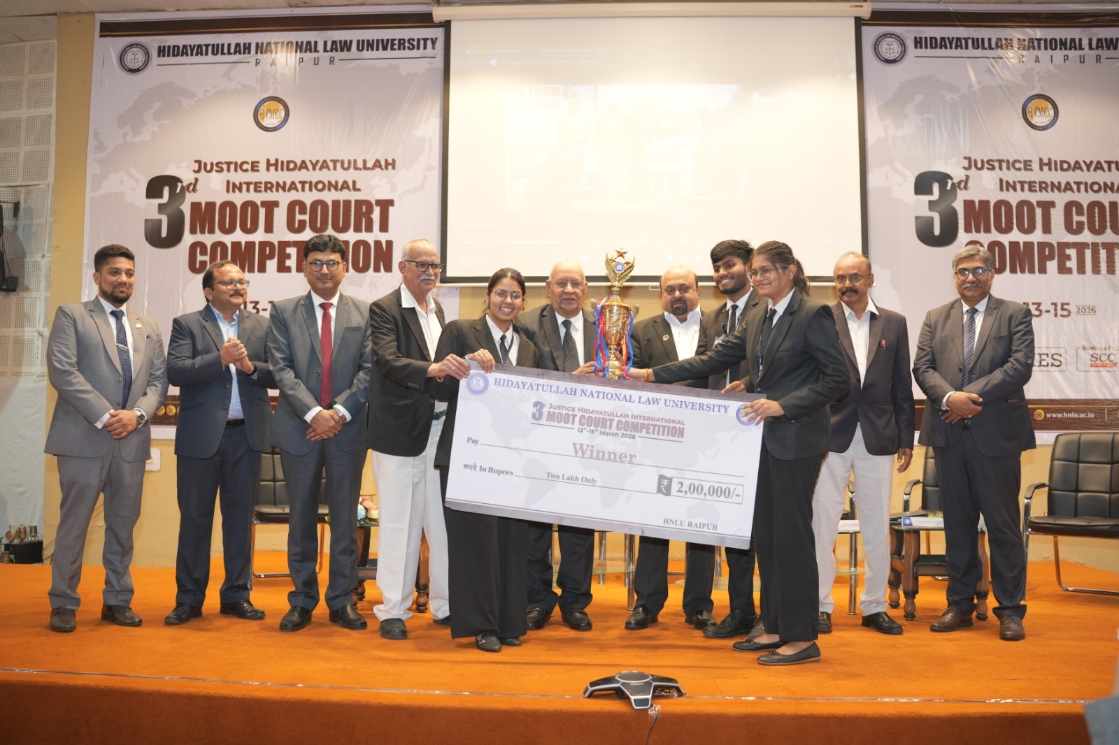 Institute of Law, Nirma University Wins 3rd Justice Hidayatullah International Moot Court Competition at HNLU
