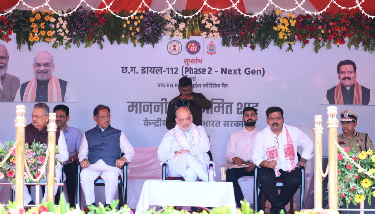 Amit Shah Launches AI-Powered CG Dial-112 and Mobile Forensic Vans in Chhattisgarh