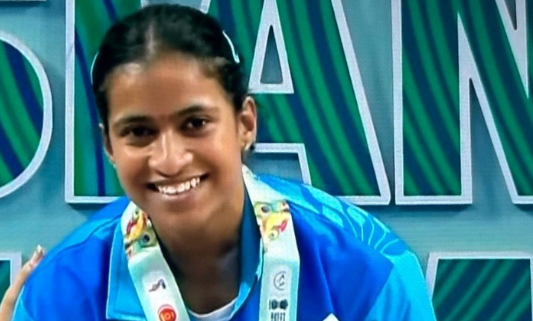 Chhattisgarh’s woman weightlifter shines on the Asian stage