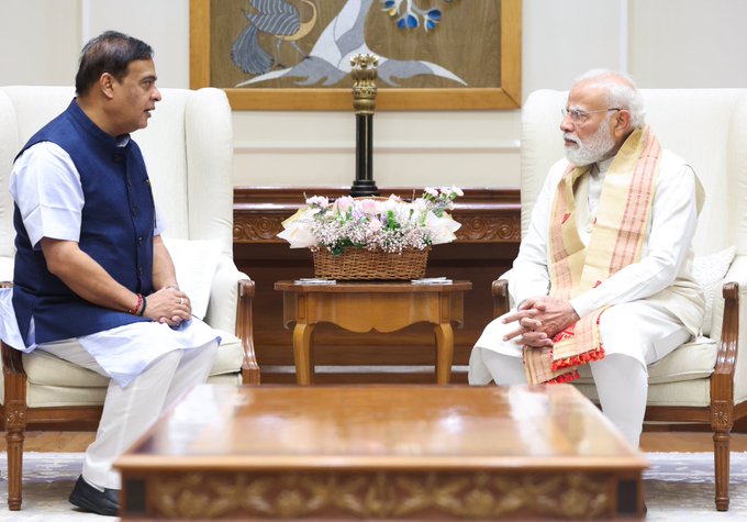 CM of Assam meets PM