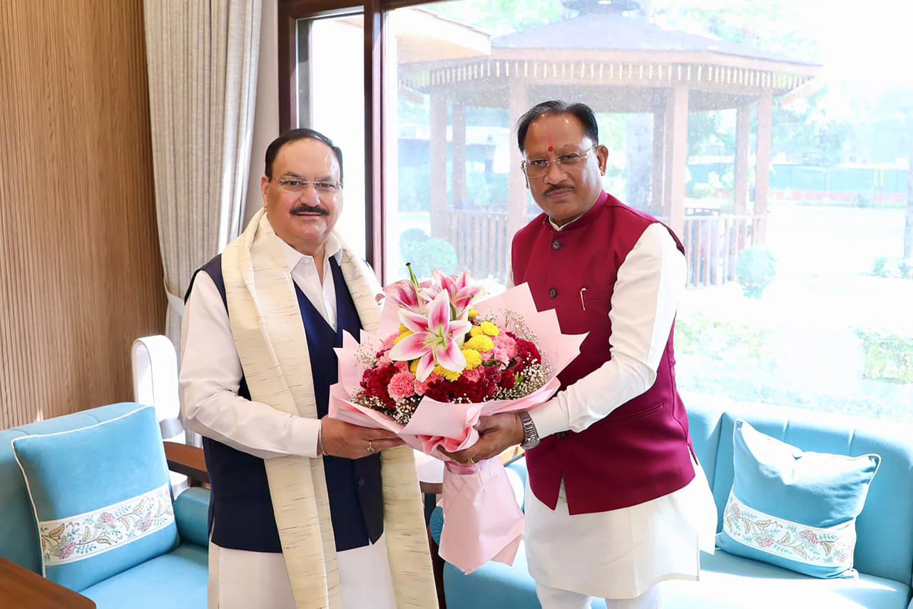 CM Vishnu Deo Sai holds talks with JP Nadda on healthcare and fertilizer availability