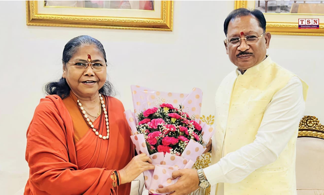 NCBC Chairperson Sadhvi Niranjan Jyoti meets CM Vishnu Deo Sai, discusses OBC welfare and empowerment