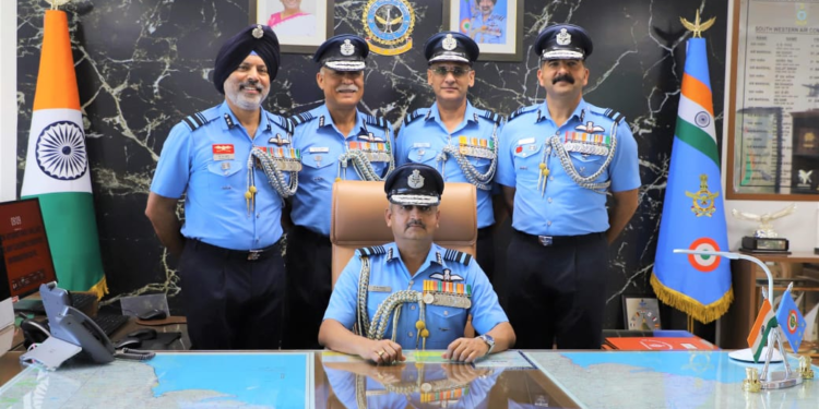 AIR MARSHAL PV SHIVANAND TAKING OVER COMMAND OF SOUTH WESTERN AIR COMMAND