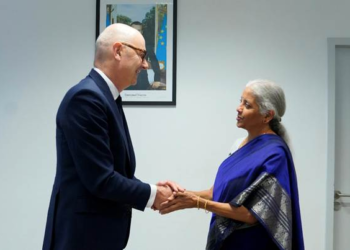 Nirmala Sitharaman and H.E. Mr. Roland Lescure, Minister of Economy, Finance, Industrial, Energy, and Digital Sovereignty of France, co-chair India-France Economic & Financial Dialogue (EFD) in Aix-en-Provence