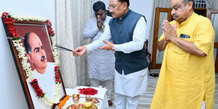 CM Sai pays tribute to Dr Syama Prasad Mookerjee on his 125th birth anniversary