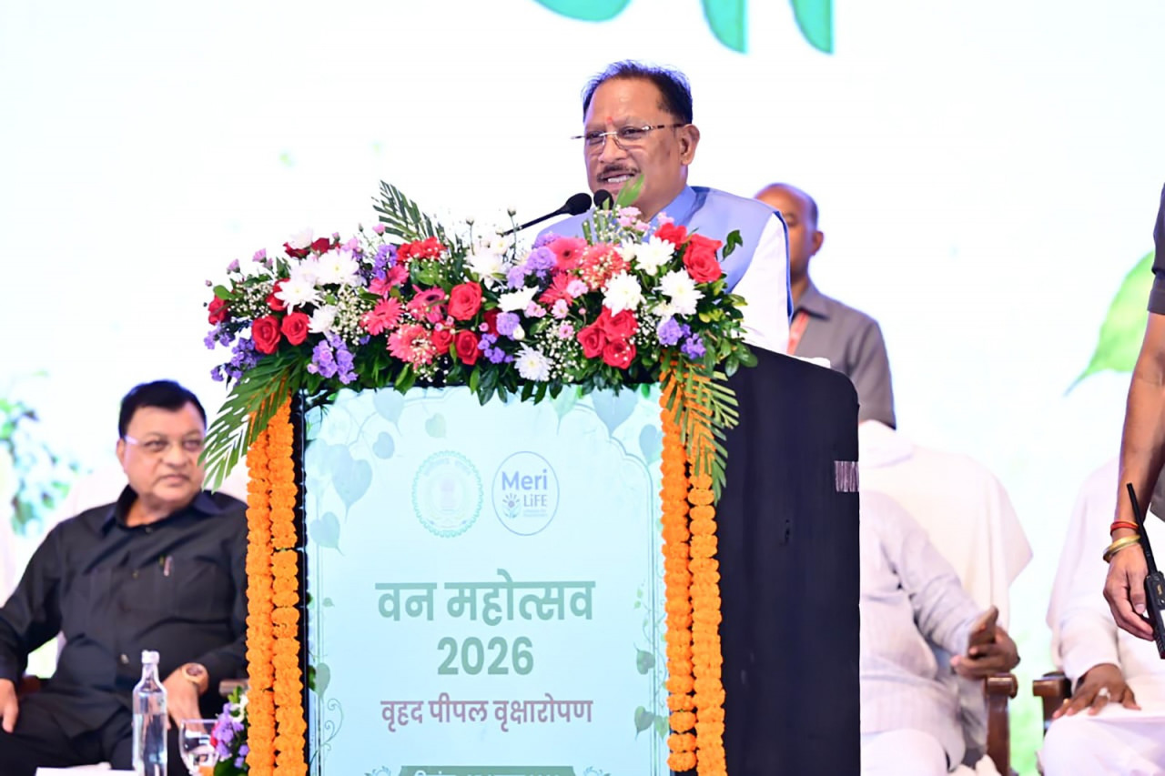 CM Vishnu Deo Sai Plants Peepal Sapling in His Mother’s Name, Launches Van Mahotsav 2026