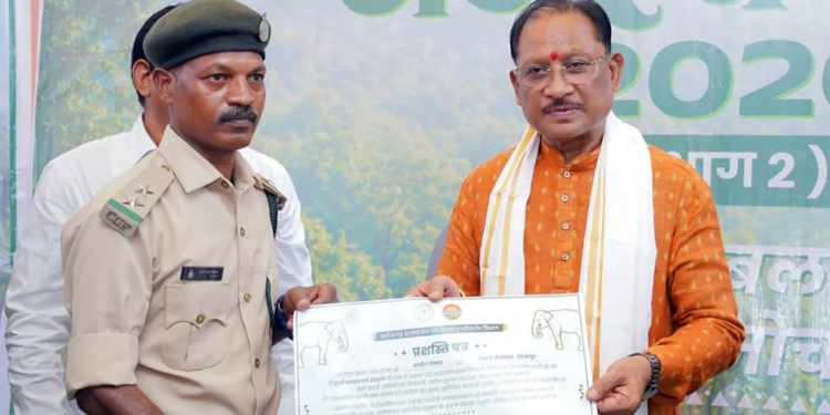 CM Sai releases ‘Gaj Rath Yatra’ book to promote human-elephant coexistence
