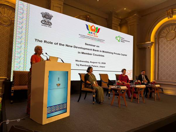 Nirmala Sitharaman delivers keynote address at Seminar on “Role of the New Development Bank in Mobilising Private Capital in Member Countries” in Jaipur, today