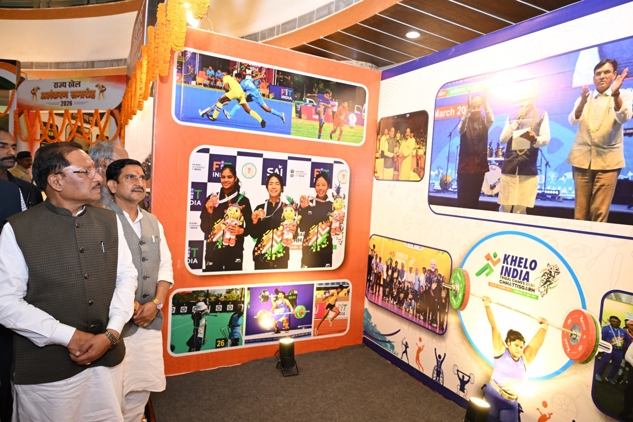 CM Vishnu Deo Sai Visits Sports Photo Exhibition and Unveils Coffee Table Book ‘Humare Khiladi’
