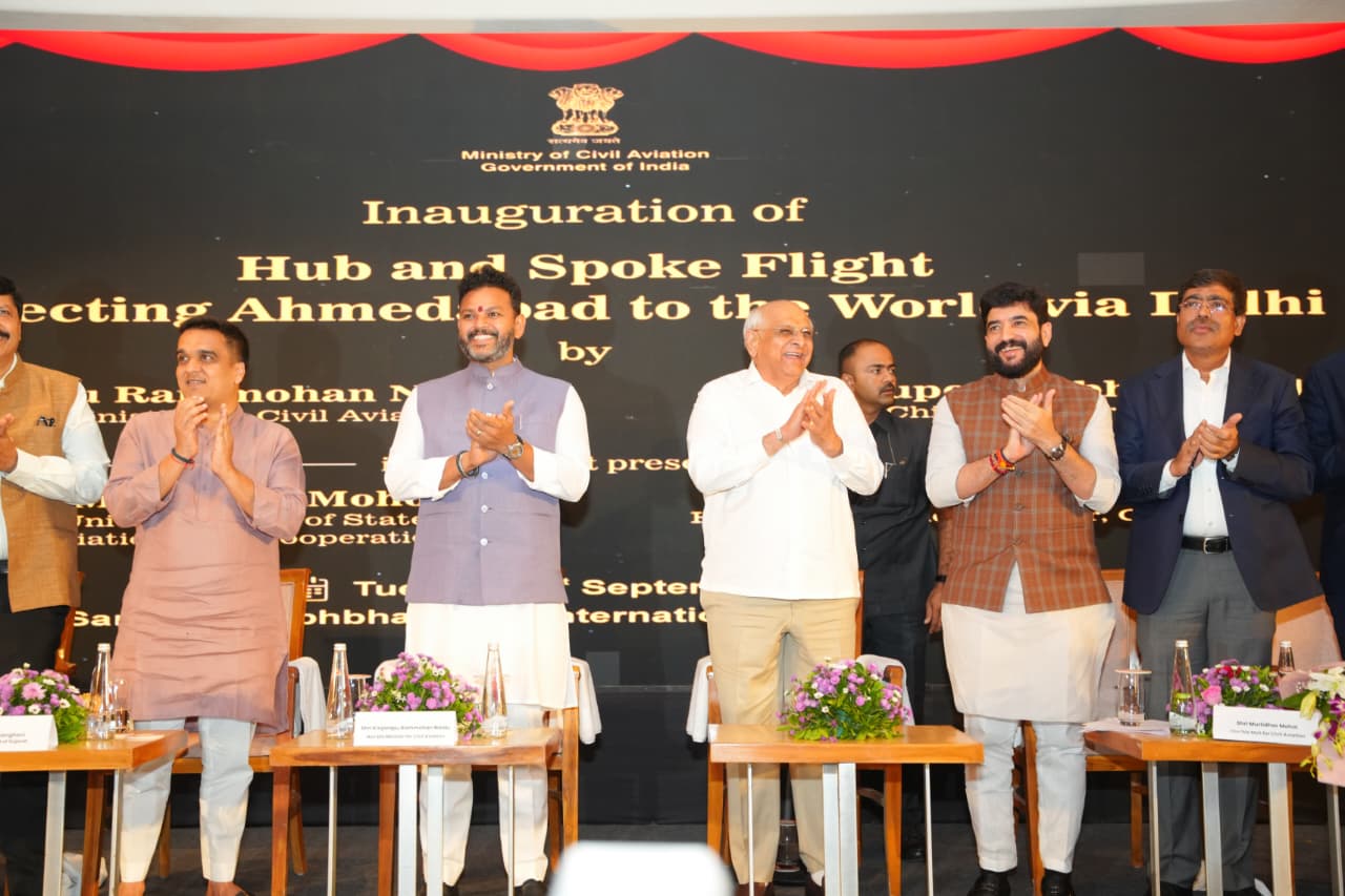Ministry of Civil Aviation launches Hub & Spoke International Flight Operations from Ahmedabad