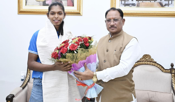 CM Vishnu Deo Sai Announces Rs 51 Lakh Incentive for Asian Games Gold Medallist Sushri Sanju Devi