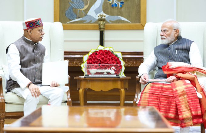 Governor of Telangana Shiv Pratap Shukla meets the Prime Minister